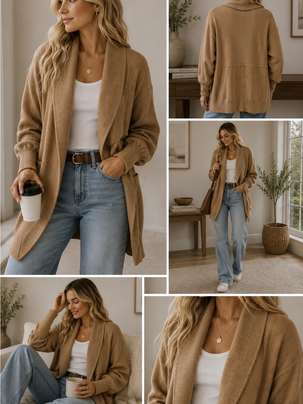 Wilfred Camel Ribbed Shawl Collar Trench Coat